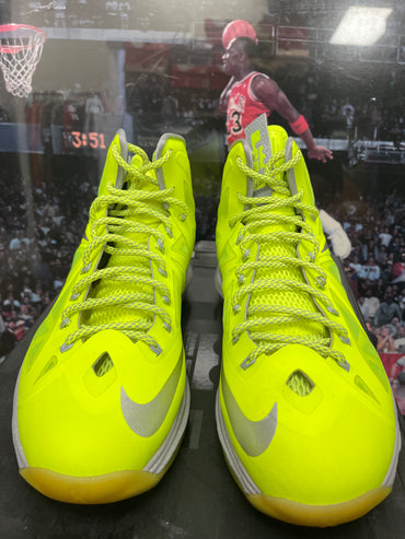 Nike Lebron Elite 5 trainers in Volt and Light Smoke Grey #basketball size 10