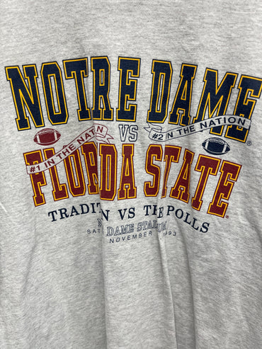 Notre Dame VS Florida State vintage t shirt size XL