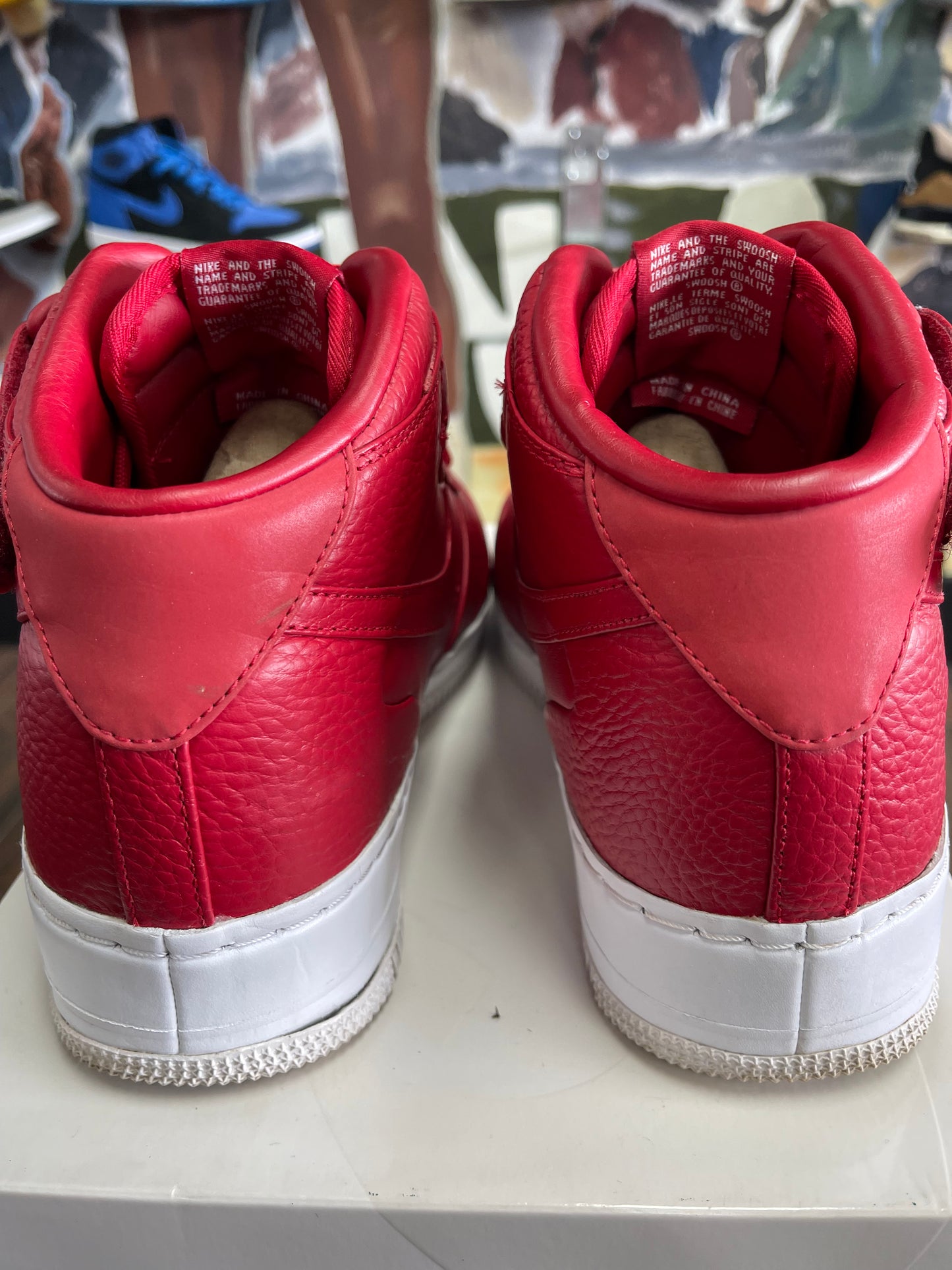 Nike lab Air Force 1 Mid ‘ Gym Red ‘ Size 10