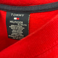Red Tommy Hilfiger t-shirt #90s size XL