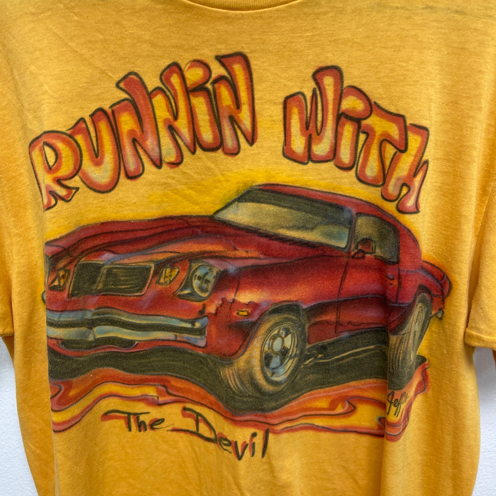 Vintage Car T shirt size Large