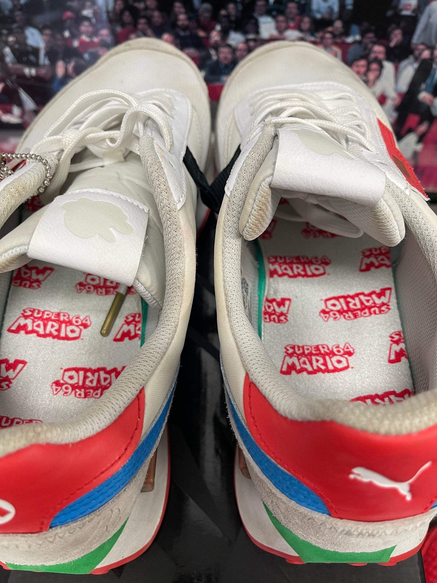 Puma x Mario Kart 8 Deluxe white and red trainers #MarioKart8Deluxe size 12