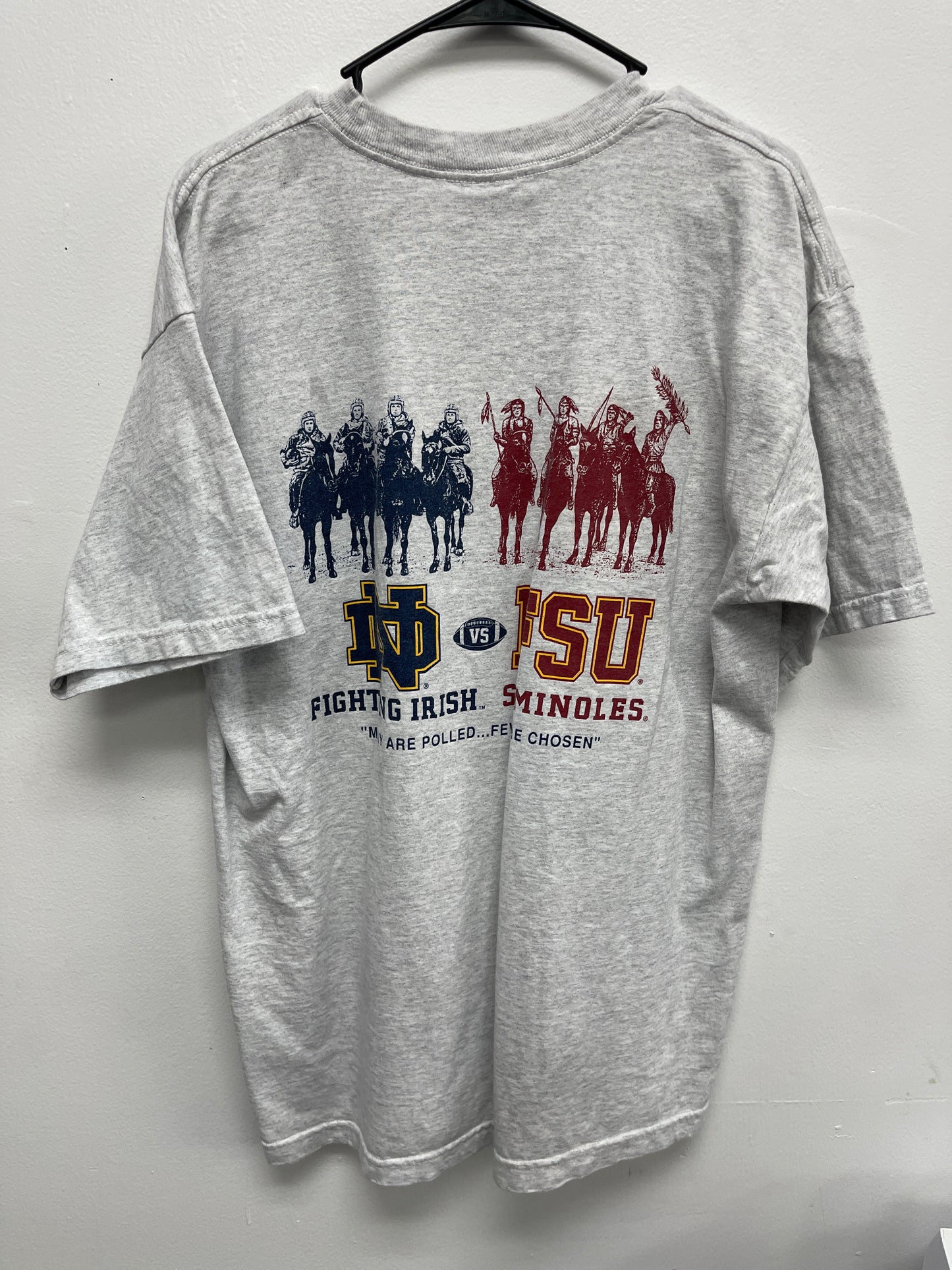 Notre Dame VS Florida State vintage t shirt size XL