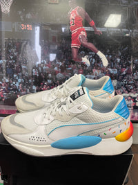 Puma x RS-X Trainer in white, blue, and pink #PumaTrainers ❌ Tetris size 12
