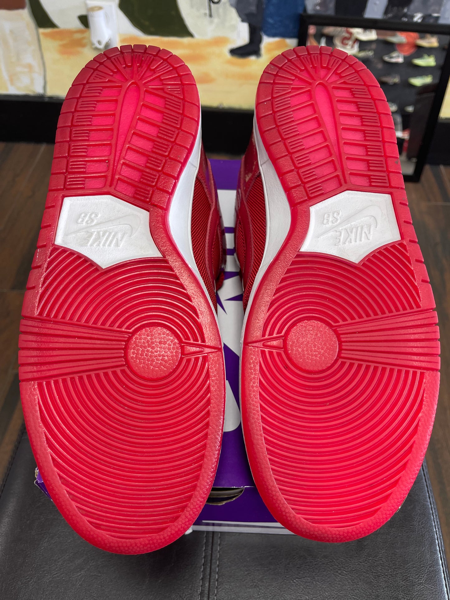 Dunk low Pro SB ‘ Red Patent Leather ‘ Size 13