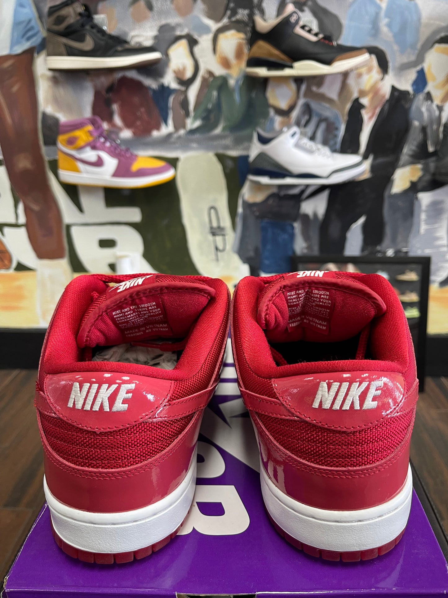 Dunk low Pro SB ‘ Red Patent Leather ‘ Size 13