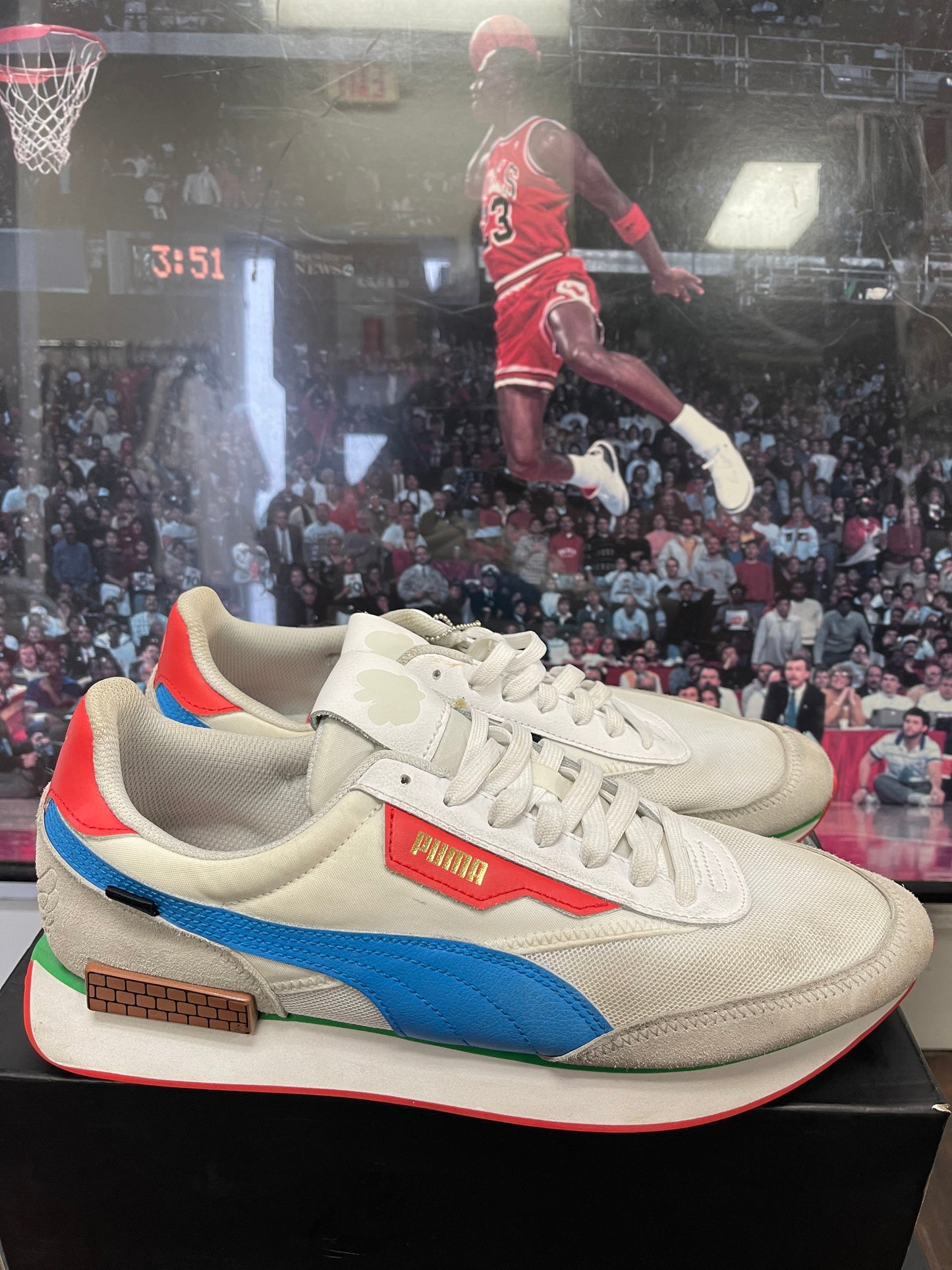 Puma x Mario Kart 8 Deluxe white and red trainers #MarioKart8Deluxe size 12