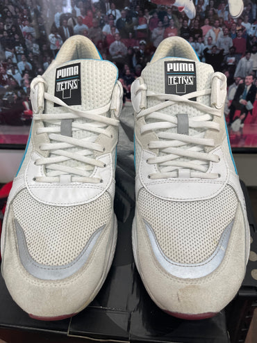 Puma x RS-X Trainer in white, blue, and pink #PumaTrainers ❌ Tetris size 12