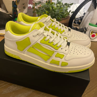 Amiri Skel Top Low ‘ White Lime ‘ size 12