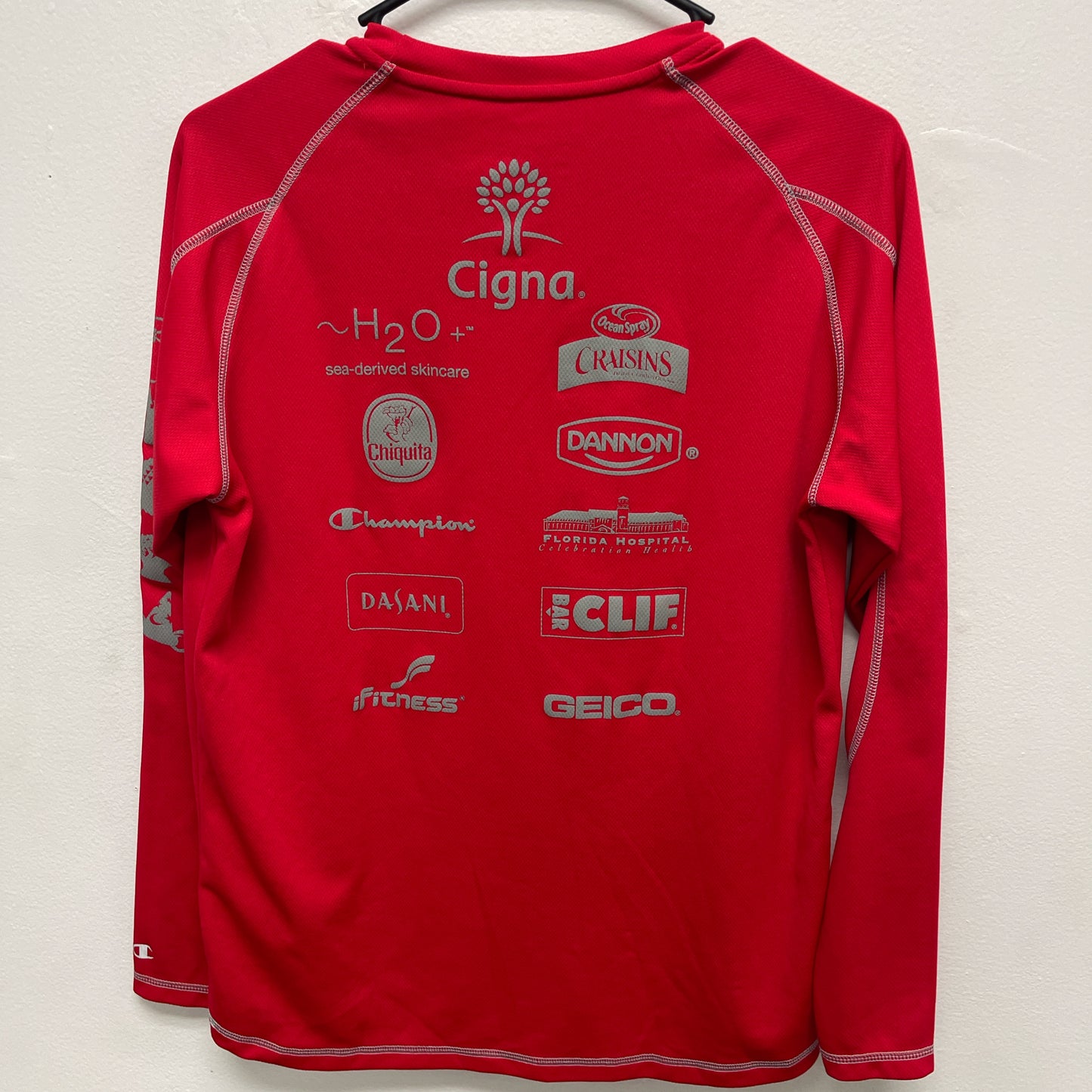 Red Mickey Mouse Marathon long sleeve shirt #Disney #Running size small
