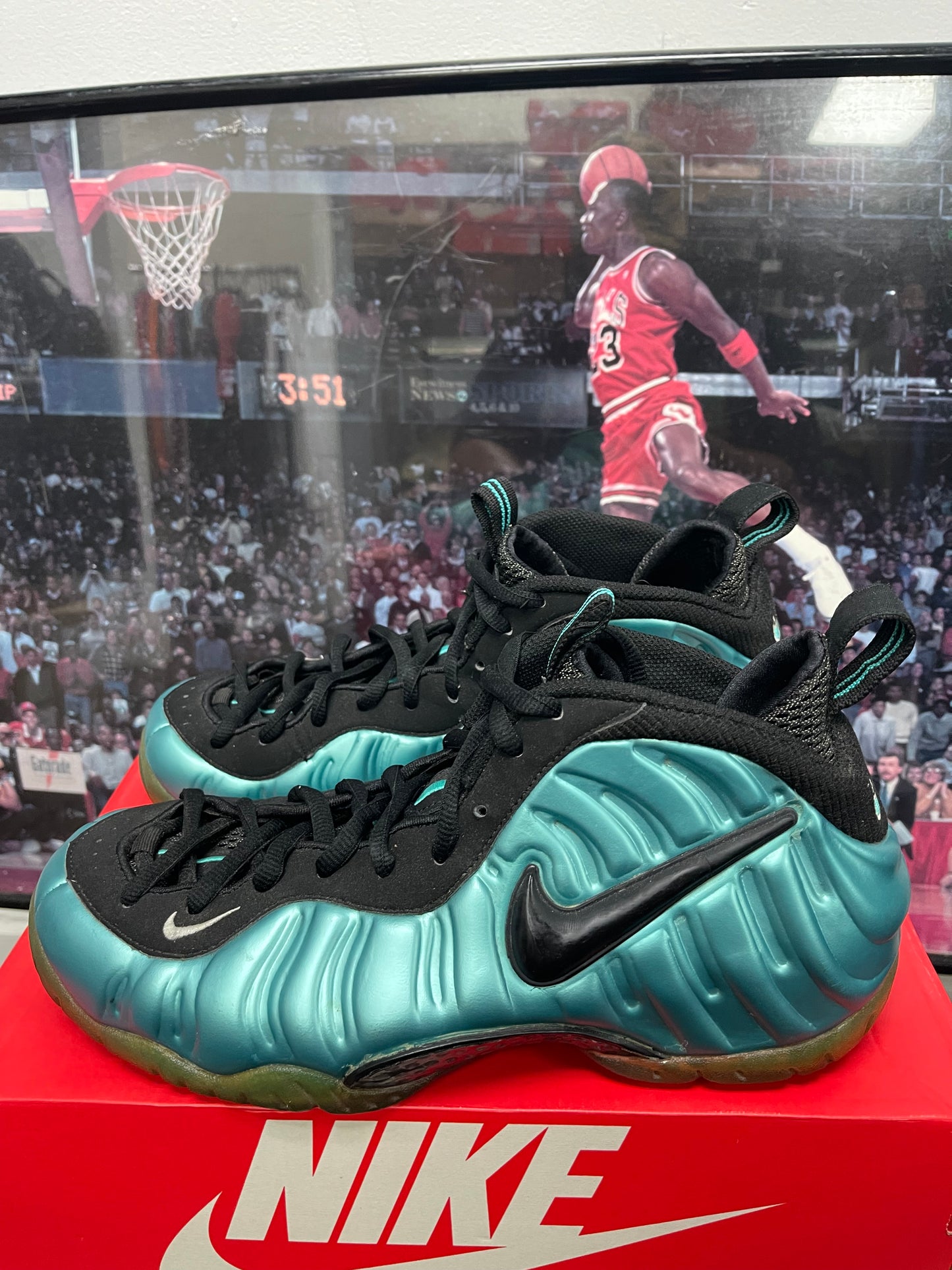 Nike Air Foamposite One ‘Electric Blue ‘ trainers #sneakers size 9.5