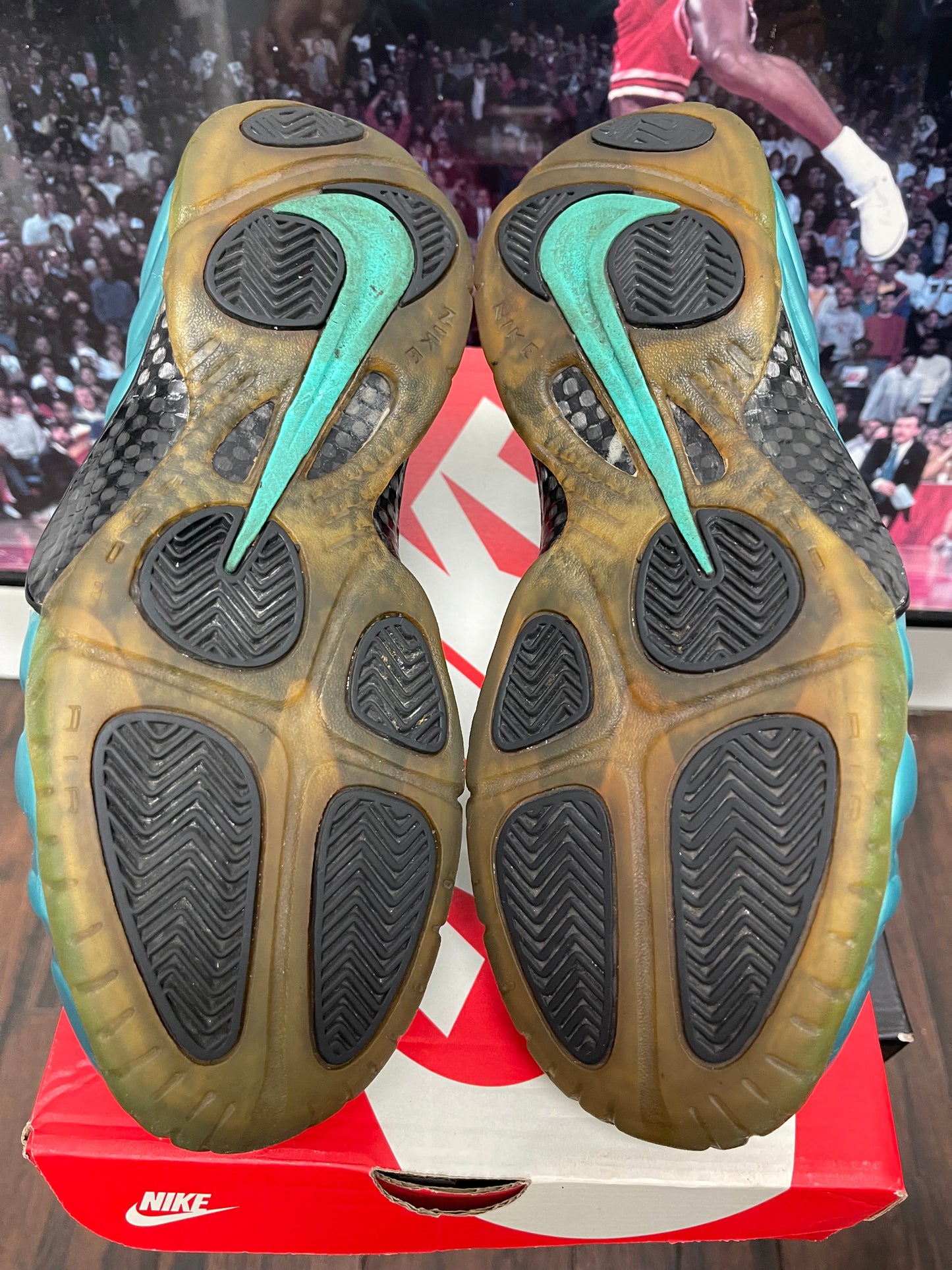 Nike Air Foamposite One ‘Electric Blue ‘ trainers #sneakers size 9.5