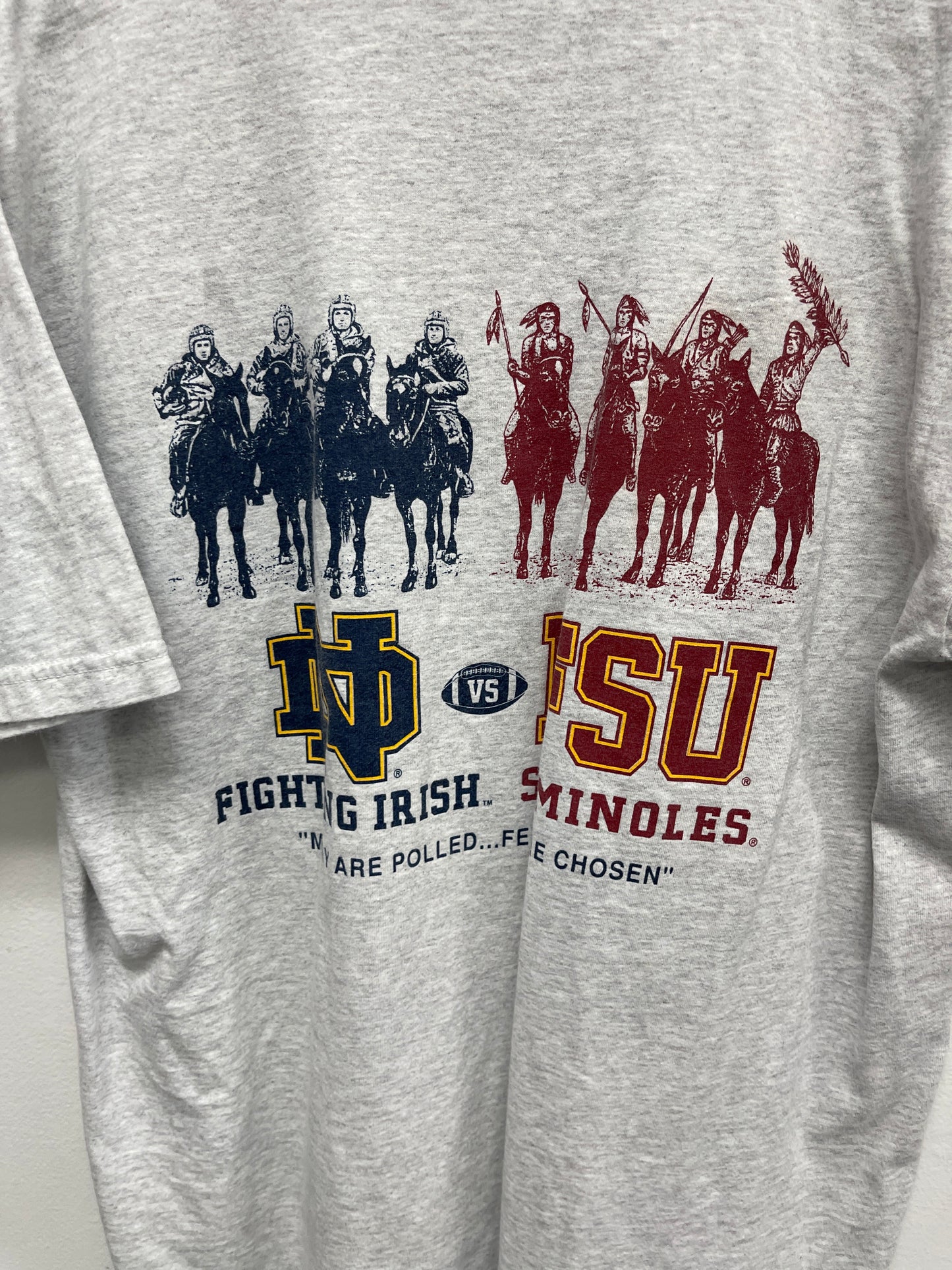 Notre Dame VS Florida State vintage t shirt size XL