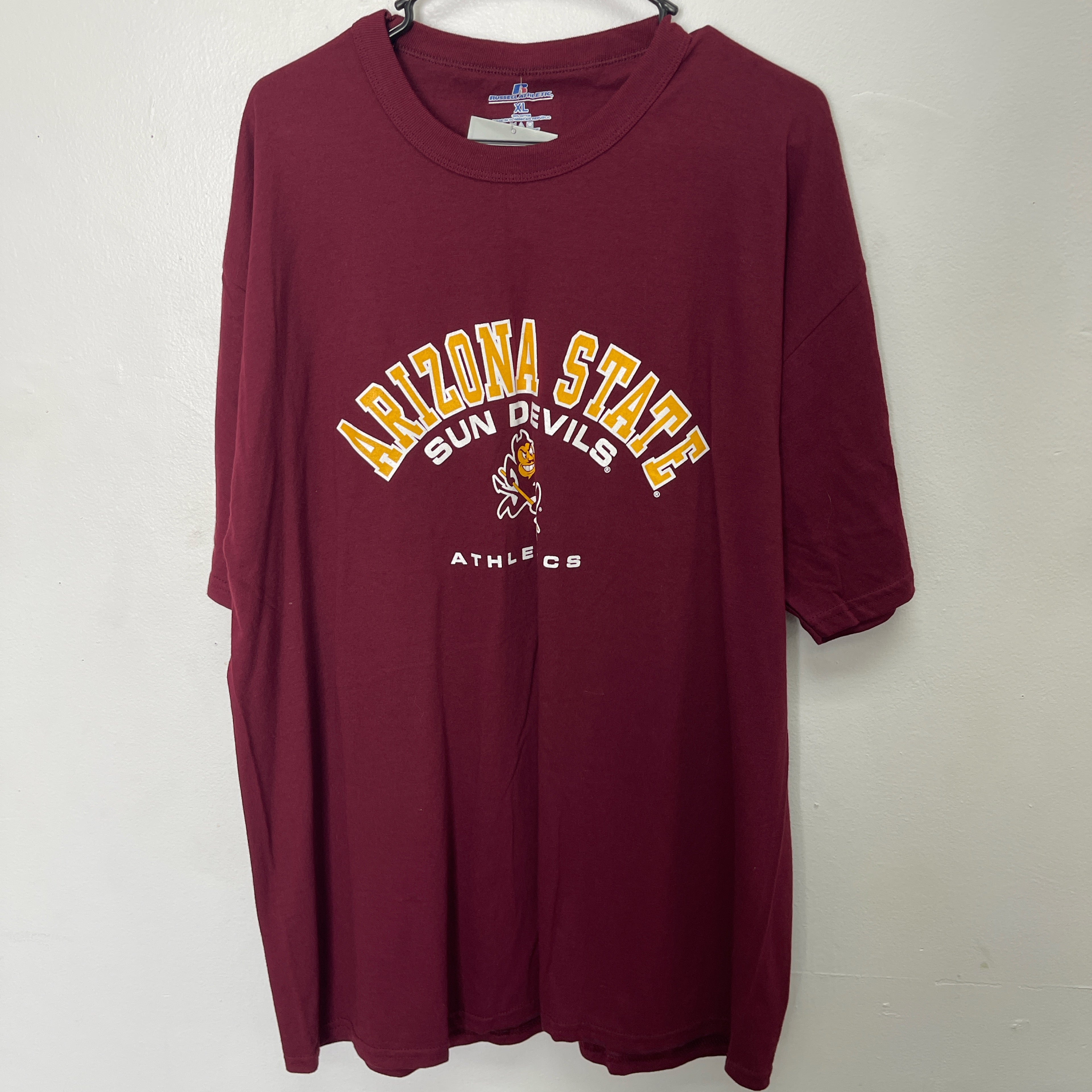 Burgundy Arizona State Sun Devils cotton t-shirt #collegiate brand new size XL